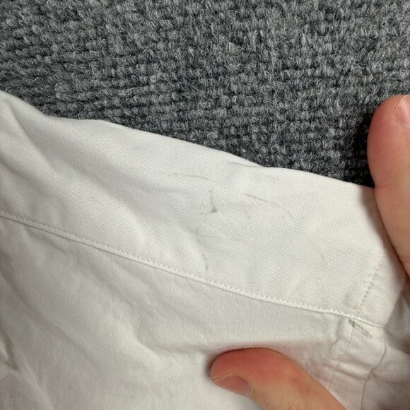 Gitman Bros *** Pinpoint Cotton Oxford 15 33 Point USA White Long Sleeve Men - Picture 5 of 16